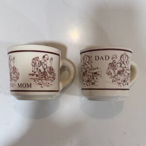Vintage Mom and Dad Mug Set